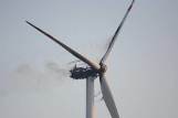 Pożar turbiny elektrowni wiatrowej w Rozentalu pod Grudziądzem [zdjęcia]