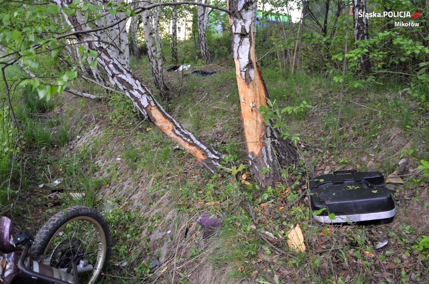 Łaziska Górne. Śmiertelny wypadek motocyklisty. Kierujący nie miał uprawnień