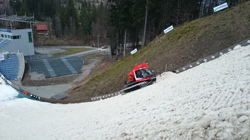 Puchar Świata w skokach Wisła. Prace na skoczni w Wiśle idę...