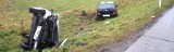 Wypadek dwóch volkswagenów golf na DK8. Trzy osoby ranne. (zdjęcia)