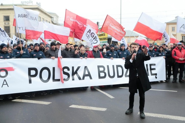 Tak wyglądał protest rolników w Warszawie w lutym tego roku.