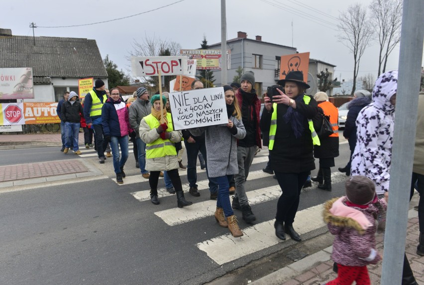 Protest przeciwko linii 400 kV w gminie Magnuszew....