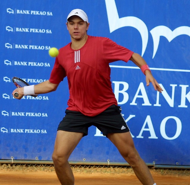 19-letni Stanislas Wawrinka na kortach w Szczecinie. Blisko 10 latpóźniej triumfuje w Australian Open.