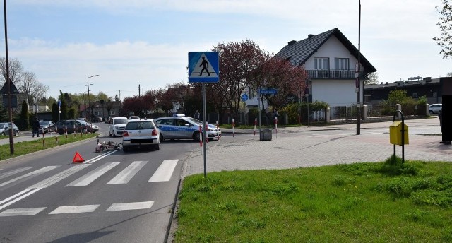 Rowerzystka potrącona została na przejściu dla pieszych w Bełchatowie