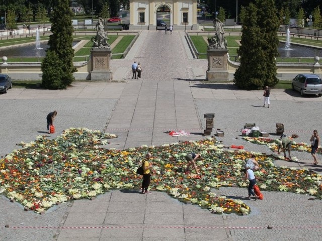 Mapa Azerbejdżanu widziana z okien Pałacu Branickich