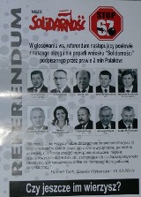 Parlamentarzyści z regionu na plakatach "Solidarności". Głosowali przeciw referendum o emeryturach