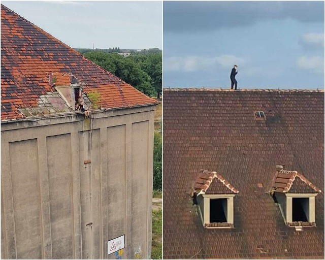 To znowu mogło skończyć się tragedią. Biegającą po dachu elewatora młodzież mieszkańcy widzieli we wtorek (18 lipca), po godz. 18.