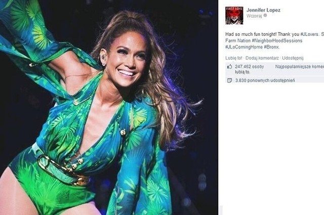 Jennifer Lopez (fot. screen z Facebook.com)