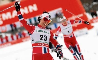 Marit Bjoergen oznjamiła, że w Soczi będzie celować nawet w sześć medali FOT. PAP/EPA/ ANDREA SOLERO