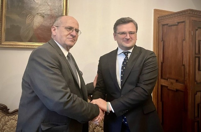 Zbigniew Rau i Dmytro Kułeba, szef MSZ Ukrainy