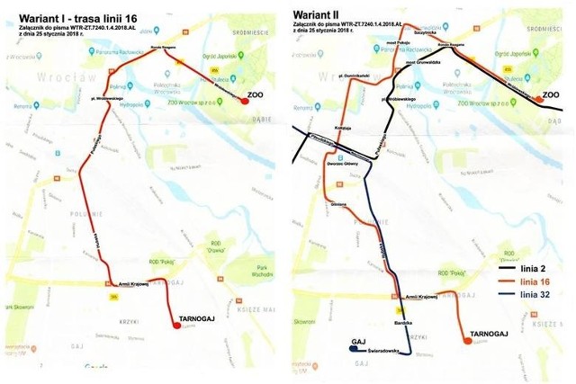 Dwa warianty trasy tramwajowej linii 16. Który jest lepszy? [SONDA] |  Gazeta Wrocławska