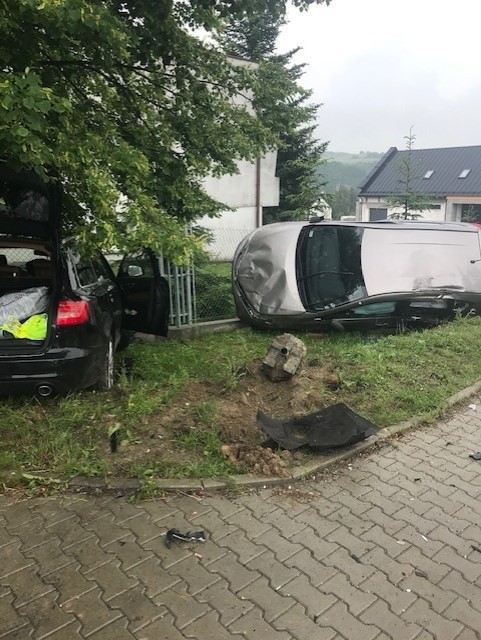 Wypadek w Wieliczce, w którym ranne zostały cztery osoby