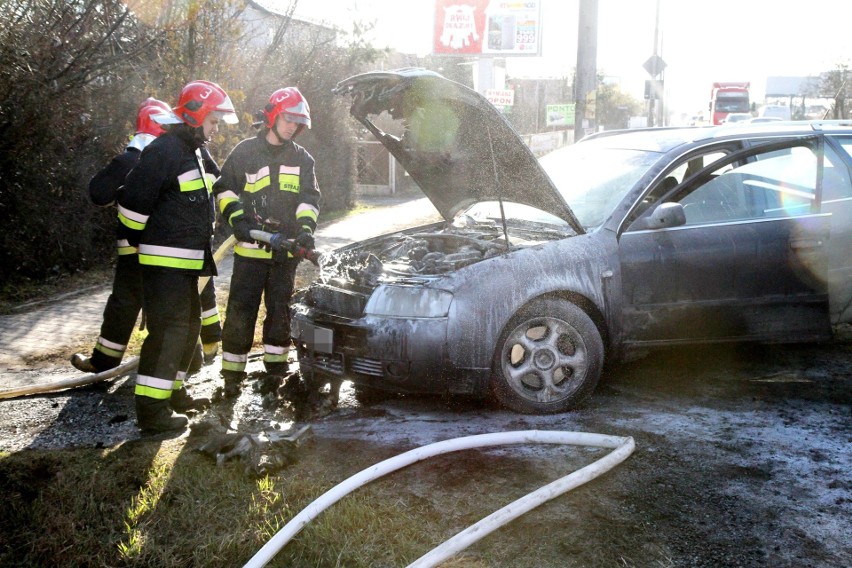 Pożar samochodu w Radwanicach