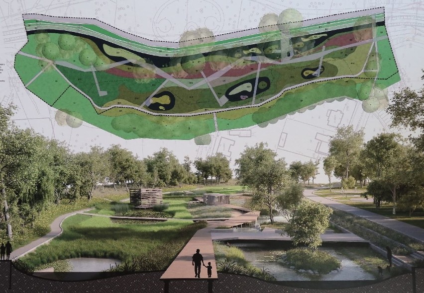 Projekt Parku Wodnego w Kielcach.