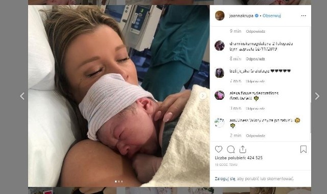 Joanna Krupa urodziła! Krupa urodziła córeczkę i już pochwaliła się zdjęciami na Instagramie.  Córeczka gwiazdy nazywa się Asha-Leigh Presley Nunes.  - "To były jedne z najpiękniejszych, najbardziej emocjonalnych i najtrudniejszych chwil w moim życiu" - napisała Joanna Krupa w poście opublikowanym w niedzielny wieczór.