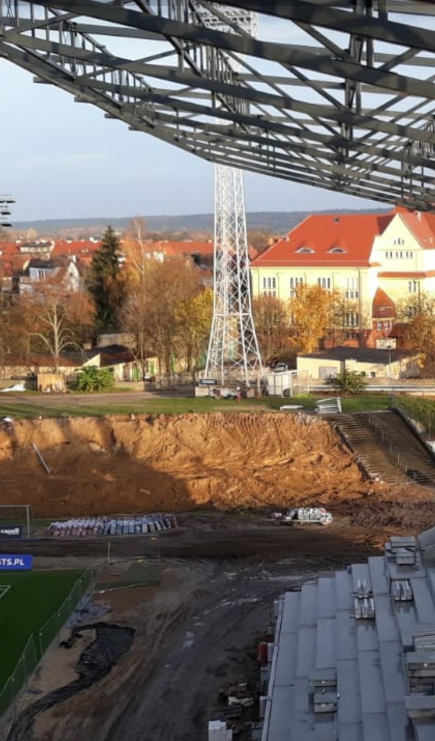 Stadion Pogoni - stan prac 15-17 listopada 2020.