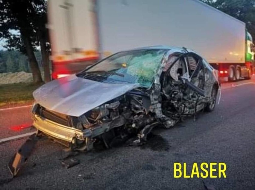 Wypadek w Bożympolu Wielkim we wtorek 18.08.2020 r. Kierowca był pijany i bez prawa jazdy
