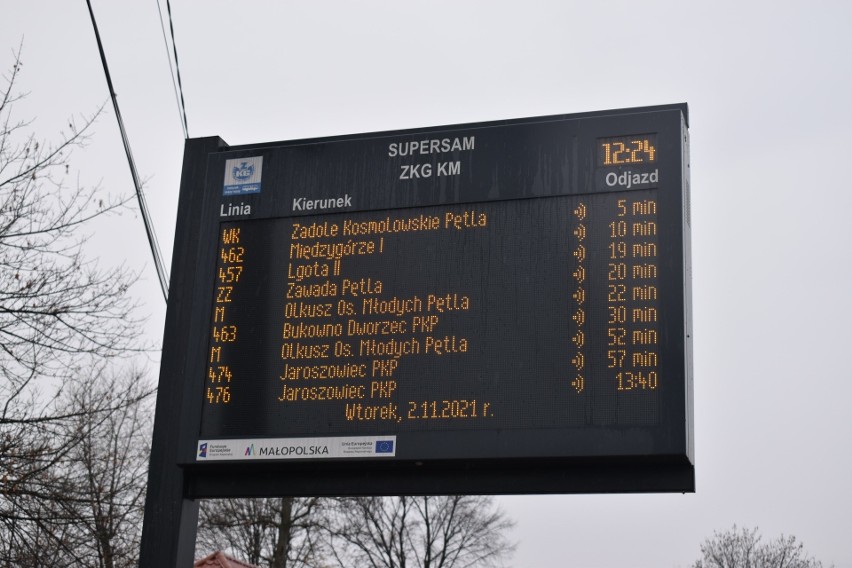 Elektroniczna informacja dla pasażerów w Olkuszu