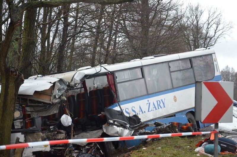 Zderzenie cysterny z autobusem