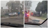 Białystok. Wypadek na skrzyżowaniu Baranowickiej i Plażowej. Jedna osoba poszkodowana (zdjęcia)