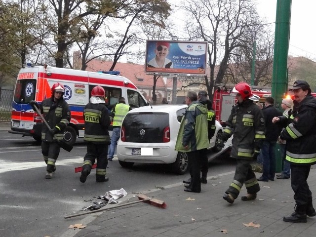 Wypadek na Grunwaldzkiej: Zderzenie dwóch samochodów