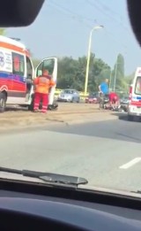 Wypadek motocyklisty w Bydgoszczy [wideo od Czytelniczki]