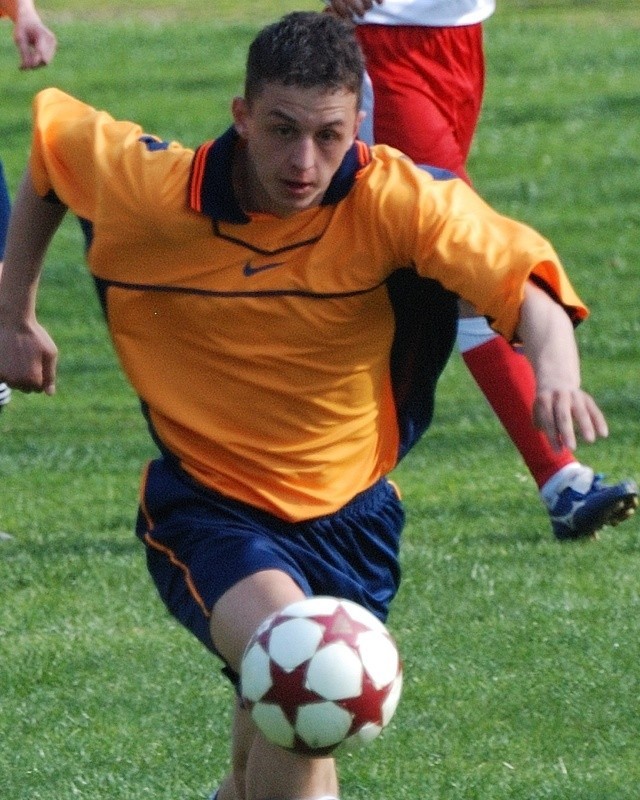 Mateusz Urbaniec zdobył pierwszą bramkę dla Gryfa.