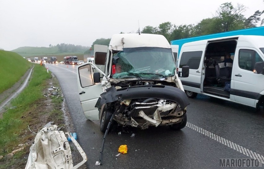 Wypadek na autostradzie A4 pod Strzelcami Opolskimi....