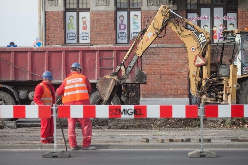 Korki na al. Kościuszki. Ruszyły prace na skrzyżowaniu Kościuszki/Mickiewicza