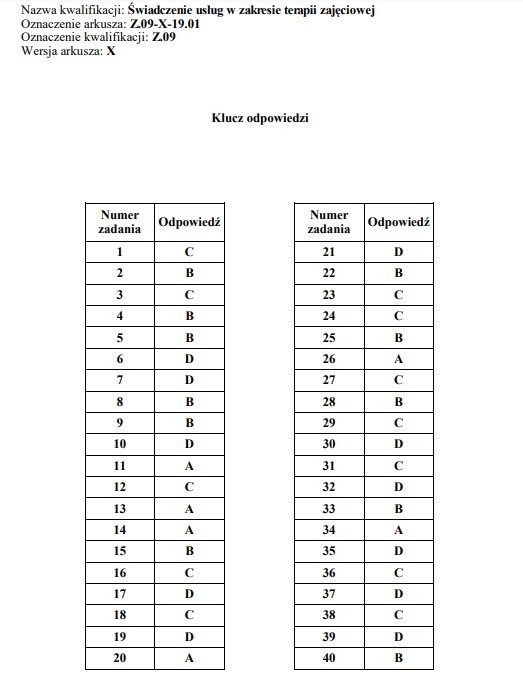 EGZAMIN ZAWODOWY 2019: Stara Formuła