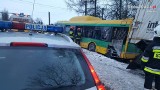 Wypadek w Bojszowach WIDEO+ZDJĘCIA Autobus PKM Tychy zderzył się z ciężarówką. Są ranni