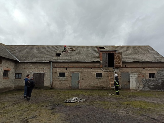 W gminie Wąpielsk mieszkańcom pomagali m.in. strażacy z OSP Radziki Duże