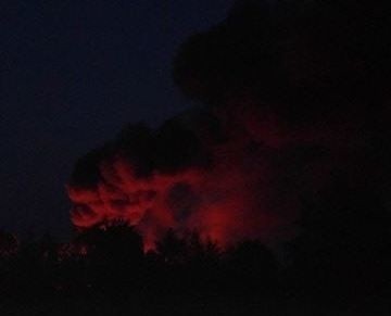 Pożar opon w gminie Kowala.
