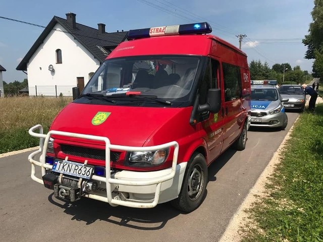 Na miejscu sobotniej akcji strażaków w gminie Ruda Maleniecka