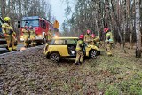 Dachowanie samochodu w pobliżu Oleśnicy. 22-latka wjechała do rowu i... dostała mandat