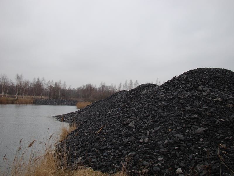 Rajsko. Tysiące ton odpadów górniczych trafia do zbiornika obok stawów i Soły