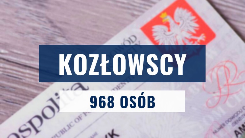 W Gdańsku mieszka 968 osób z nazwiskiem Kozłowska/Kozłowski....