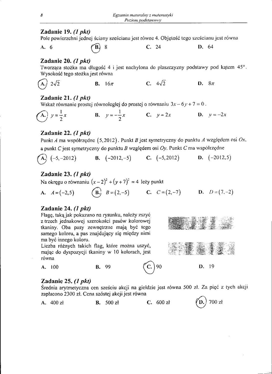 Matura Z Matematyki 2012 Poziom Podstawowy