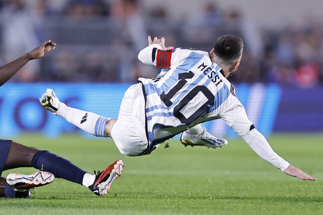 Lionel Messi podczas jego ostatniego meczu z Ekwadorem, w którym zdobył jedynego gola dla Argentyńczyków