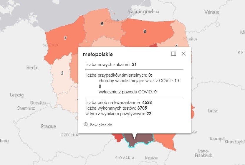 Koronawirus w Polsce powoli coraz bardziej daje znać o sobie. Najwięcej zakażeń w Małopolsce [DANE 08.08.2021]