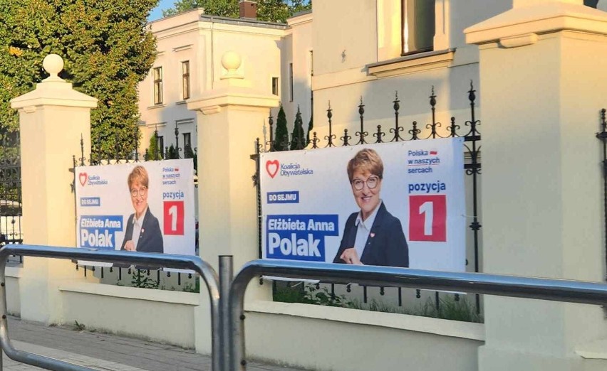 Plakaty wyborcze Elżbiety Anny Polak pojawiły się na...