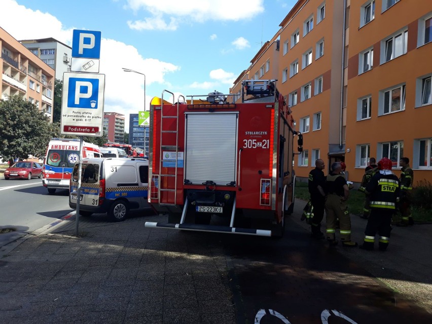 Pożar mieszkania w bloku przy ul. Rayskiego