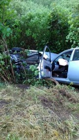 Wypadek pod Chociwlem. Doszło do czołówki. Cztery osoby ranne