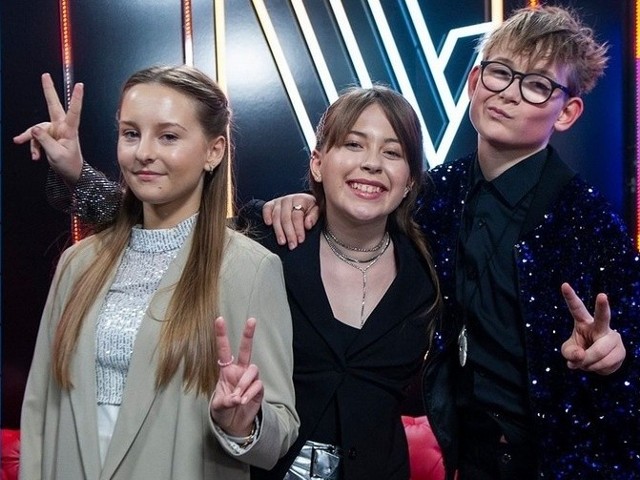 Alicja Górzyńska, Maja Cembrzyńska i Mateusz Krzykała - trzy najlepsze głosy V edycji The Voice KidsZobacz kolejne zdjęcia/plansze. Przesuwaj zdjęcia w prawo - naciśnij strzałkę lub przycisk NASTĘPNE