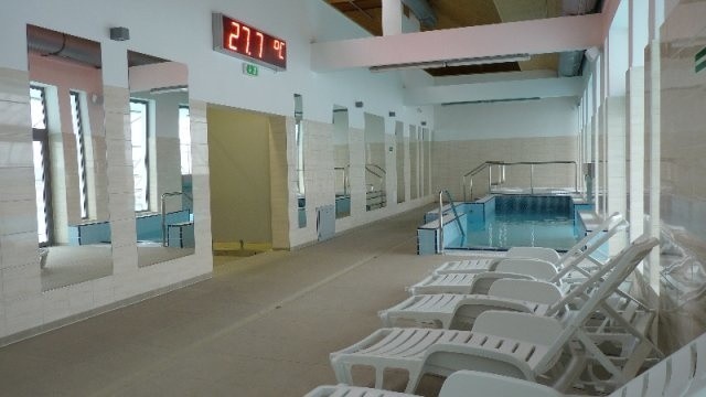 Jedno z pomieszczeń termalnej pływalni w Inowrocławiu
