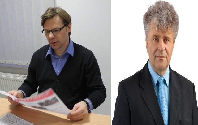 W pojedynku o fotel burmistrza 30 listopada zmierzą się Maciej Szreder (po lewej) i Witold Namyślak (z prawej).