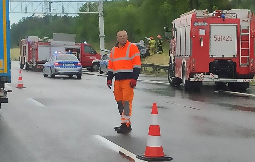 Na autostradzie A1 pomiędzy węzłami Rybnik i Żory doszło do...