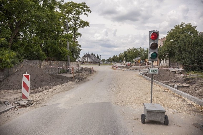 Budowa ronda w Pińczowie