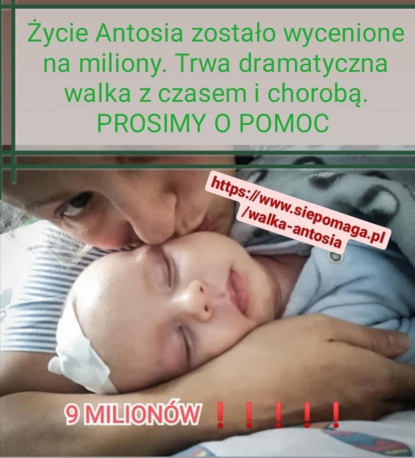 Antoś Dziaczuk z Wołczyna ma dopiero 4 miesiące. Cierpi na...