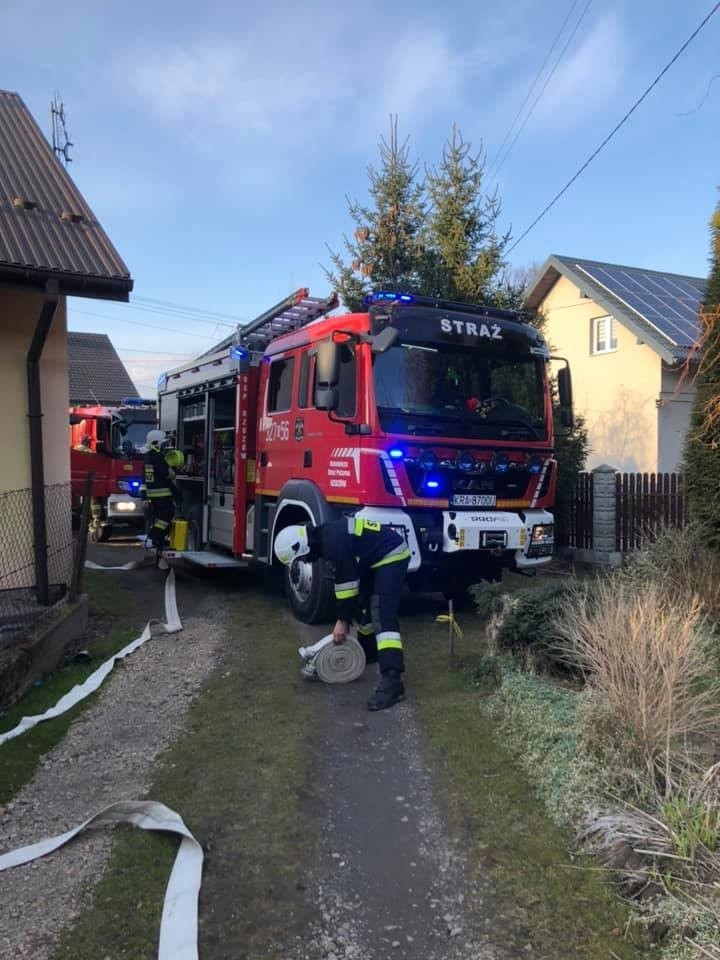 Pożar poddasza domu w Rzozowie w gminie Skawina został...